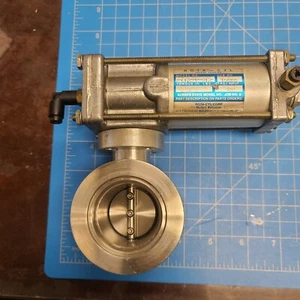 Key Vacuum OBV-200-P-SS-50 Butterfly Valve & Rota-Cyl ADL1.5x100-1-0   [A7B4] - Picture 1 of 7