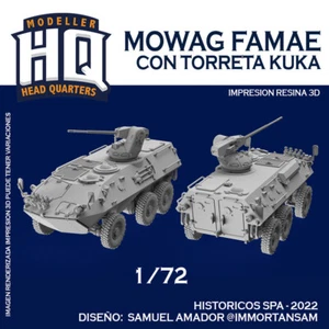Mowag Famae 6x6 w/KUKA turret 1/72 scale - Resin 3D printed - Picture 1 of 1