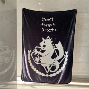 Mantas de felpa FullMetal Alchemist manta suave para dormitorio (no olvides el 3 de octubre de 11) - Imagen 1 de 11