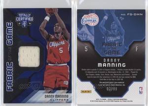 2015-16 Totally Certified Fabric of the Game Materials Blue /99 Danny Manning