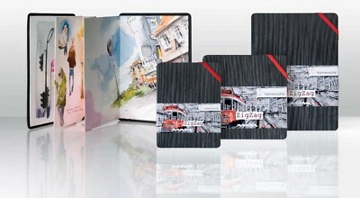 HAHNEMÜHLE Hahnemuhle Zig Zag Fold Watercolour Sketch Book - Urban Sketching - A6 A5 Square