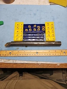 Kennametal B-11706 BORING BAR 9" LONG 3/4" DIA SHAFT W/ 36 NEW CARBIDE INSERTS - Picture 1 of 18