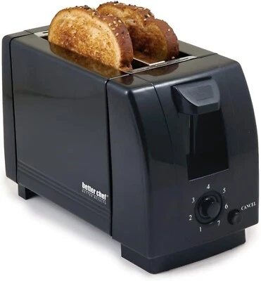 Toaster with Pull-Out Crumb Tray 2-Slice and Wider Slots for Bagels Better Chef - Image 1 of 4