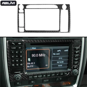 Carbon Fiber Console GPS CD Player Panel Trim For Porsche Cayenne Sport 2003-10 - Foto 1 di 12