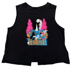 The North Face Girls M (10) Tie-Back Tank Top Black Graphic Crew Neckline - Picture 1 of 5