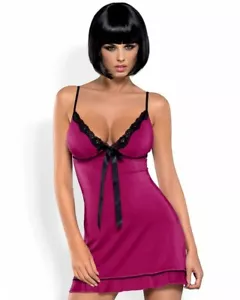 Obsessive Flamenco chemise & thong sexy women lingerie nightwear set size 12-14 - Picture 1 of 3