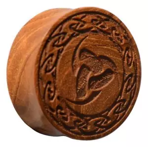 Tapón de madera de teca Odins cuerno borde nudo doble acampanado - Imagen 1 de 104