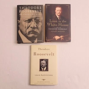 Lot Of 3 Theodore Roosevelt Hardcover Books American Mind Lion In The Whitehouse - Picture 1 of 18