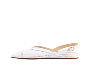 NUOVE scarpe basse Marion Parke Nicky mesh donna 36 6 pelle bianca punta - Foto 1 di 10