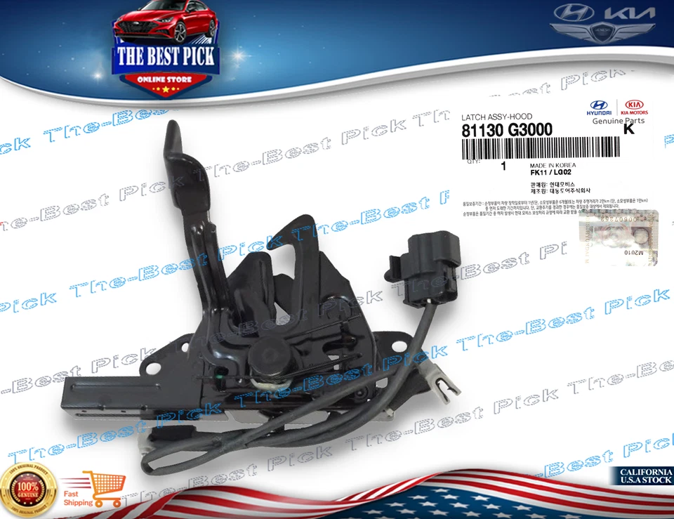 ⭐GENUINO⭐ Cierre de capó para Hyundai Elantra GT Hatchback 2018-2020 81130G3000 Foto 1 de 1