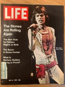 1972 7/14 Life magazine rock music Mick Jagger Rolling Stones VG - Imagen 1 de 1