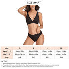 (Black XL)Woman Bathing Suits Two Piece Swimsuit Polyester Wide Strap SLS