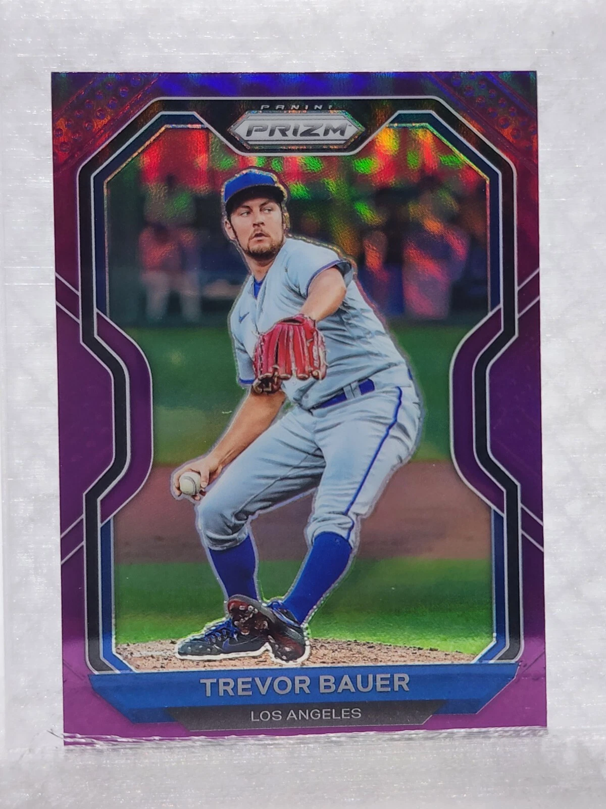 Trevor Bauer 2021 Panini Prizm Purple Parallel # 46