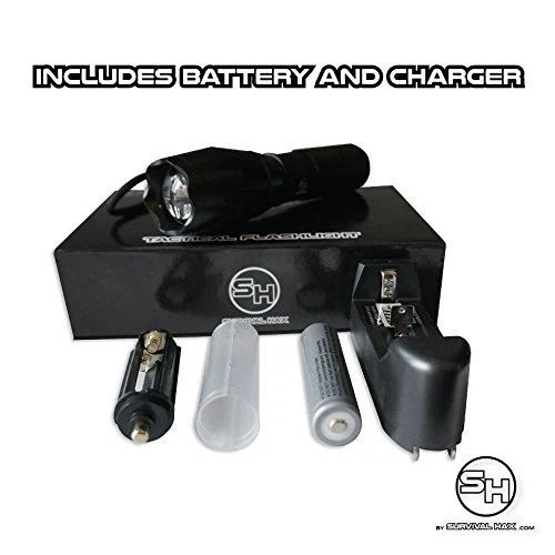 Tactical Flashlight 1000 Lumens CREE LED with Rechargeable Battery and Charger  - Image 1 of 4