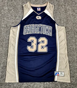 Camiseta deportiva de baloncesto mediana de la Universidad de Georgetown para hombre #32 NCAA Russell Athletic - Imagen 1 de 24