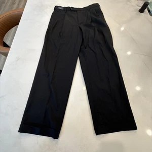 Pantalones de vestir Dockers Collection mezcla de lana W34 L30 Super 100’s negros - Imagen 1 de 12