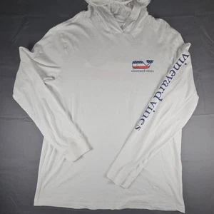 Vineyard Vines Hoodie Langarm patriotisch Wal Grafik Oberteil neu ohne Etikett Größe MED - Bild 1 von 6