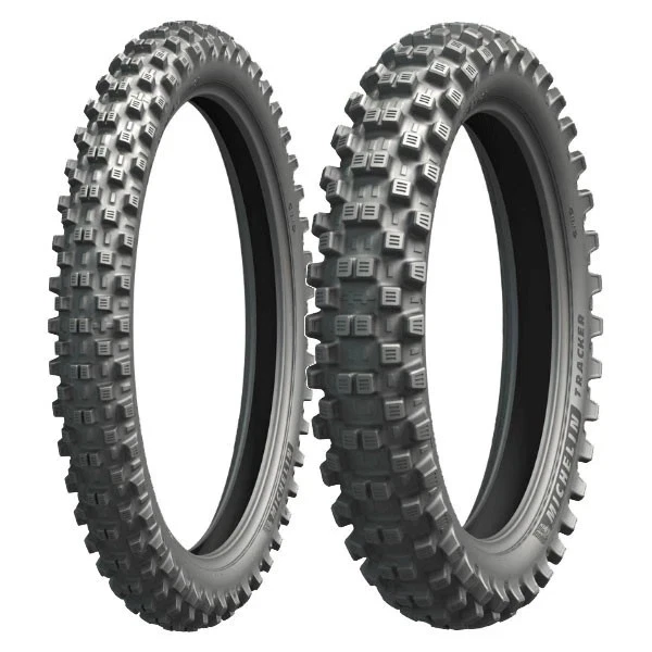 COPPIA GOMME PEUMATICI MICHELIN TRACKER 90/90-21 54R + 140/80-18 70R TT TRACKER - Imagen 1 de 4