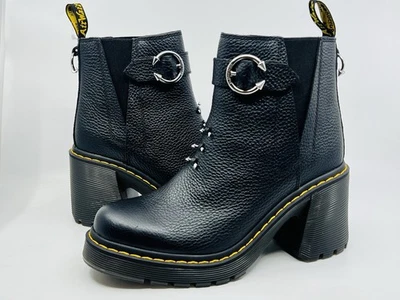 Botas Chelsea Dr Martens Spence HDW Hardware Piercing Tacón Bloque Para Mujer 10 Foto 1 de 4
