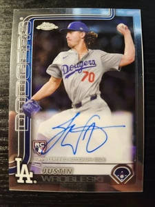 2025 Topps Chrome Justin Wrobleski RC Auto #RA-JWR Dodgers - Picture 1 of 2