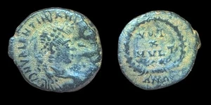 Valentinian I Follis VOT V MVLT X in wreath BSIRM Sirmium 365-375 - Picture 1 of 3