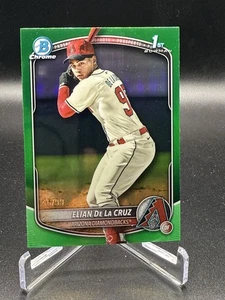 2025 Bowman Cromo Elian De La Cruz #BCP-249 1° Rifrattore Verde 46/99 D-Backs - Foto 1 di 3