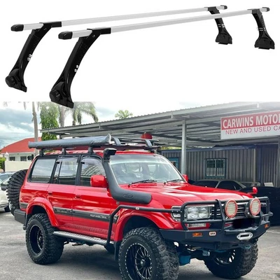 For Toyota Land Cruiser 63" Rain Gutters Roof Rack Cross Bar Kayak Cargo Carrier - Изображение 1 из 4