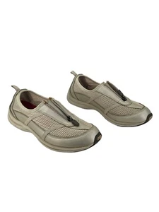 Zapatilla deportiva Easyspirit mujer talla 7,5 M gris sin cordones con cremallera con red de aire superior - Imagen 1 de 10