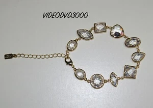 CZ by Kenneth Jay Lane Gold Tone Adjustable Chain Bracelet Great Gift BRAND NEW - Picture 1 of 9