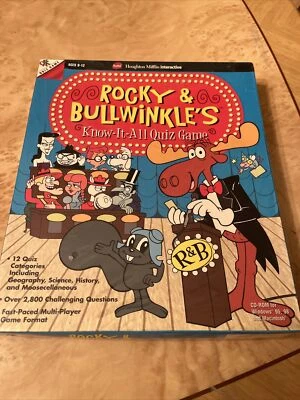 Rocky & Bullwinkle's Know-It-All Quiz Cd-rom Game Windows 98/ Macintosh - Image 1 of 3