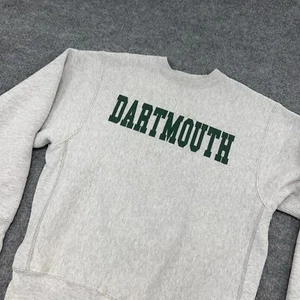 Vintage Dartmouth Big Green CAMBER Sweatshirt Mens M Gray Heather Made in USA - Picture 1 of 8