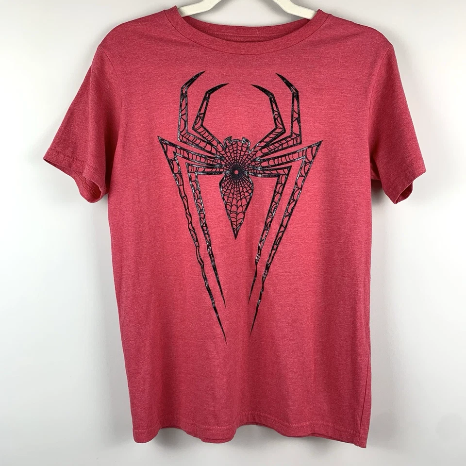 Camiseta Marvel Spider-Man Niños XL Roja Manga Corta Gráfico Araña Camiseta Algodón Foto 1 de 4
