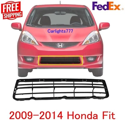 Fits Honda Fit Front Bumper Cover Grille For 2009-2014 Matte Black Plastic Foto 1 de 4