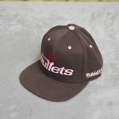 Mitchell & Ness Washington Bullets Fitted Hat Mens 7 3/4 Brown 35th Anniversary - Image 1 of 4
