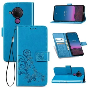 Ochrona Etui na telefon komórkowy do Nokia 5.4 Case Flip Cover Pokrowiec Etui Bumper Niebieskie Nowe - Zdjęcie 1 z 6