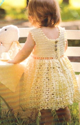 SUMMERTIME Vanilla Baby Dress/Crochet Pattern INSTRUCTIONS ONLY - Image 1 of 2