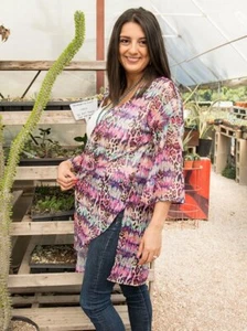 CLEARANCE - Rainbow, Snake & Leopard Print Kimono - Plus Size (Reg. $34.95) - Picture 1 of 2