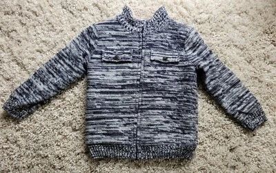 Suéter Chaqueta Sherpa de Piel Sintética CRAZY8 Blanco y Negro 5T Cremallera Foto 1 de 4