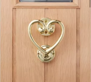 Splendido battiporta cuore 3D oro bussa porta regalo - Foto 1 di 1