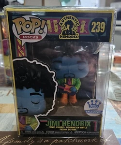 Funko POP! Guitarra púrpura exclusiva de Funko Shop Jimi Hendrix negra azul claro #239 - Imagen 1 de 6