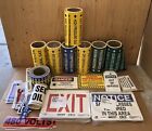 Lot Of Labels/Sign Natural Gas, High Pressure Gas, Process Water, Compressor Air