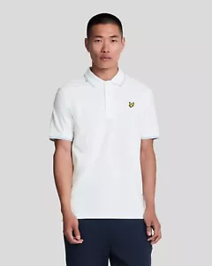 Polo Lyle & Scott "SP1524VOG" Manga Corta Punta - Blanco/Azul - Imagen 1 de 5