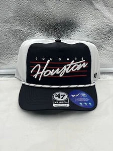 Houston Cougars NCAA '47 Brand Black Hitch Rope Adjustable Snapback Hat - Picture 1 of 5