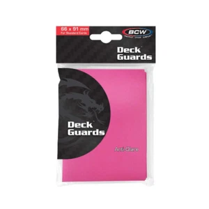 66mm x 91mm Doble Mate Antirreflejo Rosa BCW Mazo Guardas Mangas de Tarjetas Paquete de 50 - Imagen 1 de 2