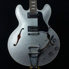 Gibson CS 1964 ES-335 Reedycja Srebrny Błyszczący Czarny Stinger Z/Bigsby Gloss for sale