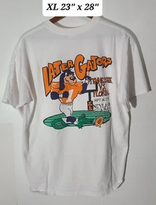 Vintage 2000 Tennessee Vols "Later Gator,Smokey Fipping the Bird" XL White Shirt - Picture 1 of 5