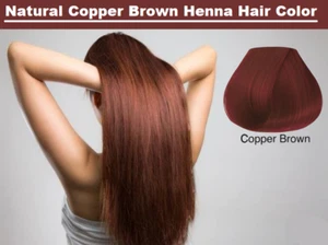 COPPER BROWN 100% Organic Henna Hair Color Chemical Ammonia free Hair Dye - Picture 1 of 8