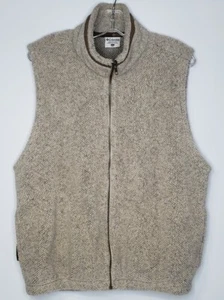 Vintage Columbia Sherpa Fleece Gray Full Zip Vest Men's Medium Made In USA - Picture 1 of 11