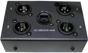 ProX XC-SBCAT6-4XM 4 Channel XLR-M CAT6 Audio/DMX Portable Snake Box NEW - Picture 1 of 11