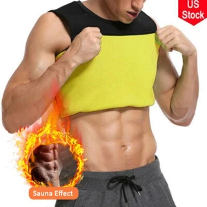 Men Compression Undershirt Slimming Body Shaper Vest Sleeveless Workout Tank Top - Picture 1 of 12